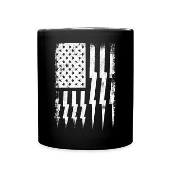 Patriotic Electrician - Full Colour Mug - black - Front