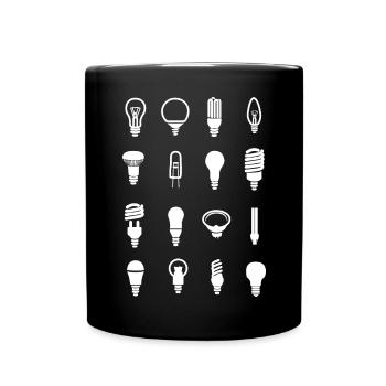 Types d’ampoules - Mug uni - noir - Devant