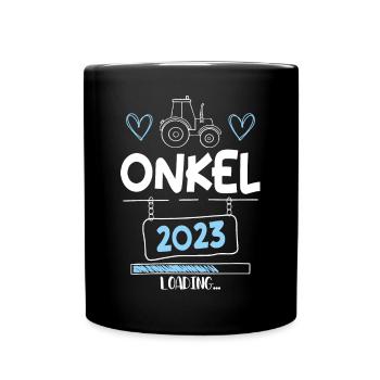 Onkel 2023 Loading - Tasse einfarbig - Schwarz - Vorne