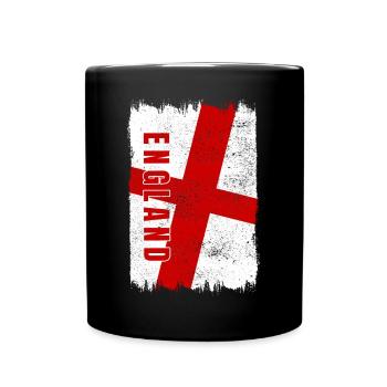 Drapeau de l'Angleterre - Mug uni - noir - Devant