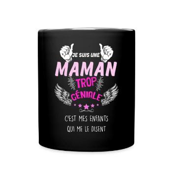 Pour Ma Maman Trop Géniale Ouais Elle Déchire - Mug uni - noir - Devant