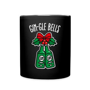 Lustig Gin Weihnachten Gin-Gle bells Jingle bells - Tasse einfarbig - Schwarz - Vorne