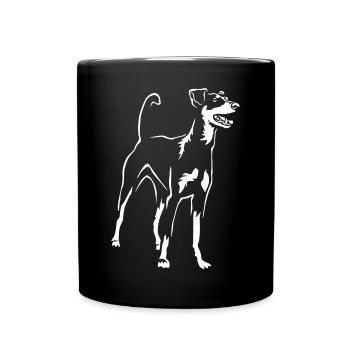 Deutscher Pinscher "Black Edition" - Tasse einfarbig - Schwarz - Vorne