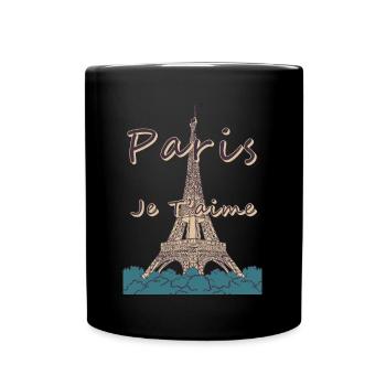 Paris Je Taime Tour Eiffel Paris France - Mug uni - noir - Devant