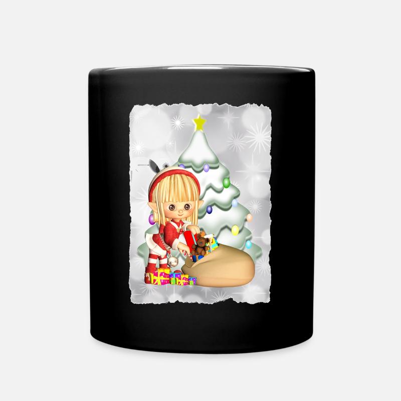 Cadeaux Elfe - Mug uni - noir