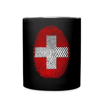 Suisse Drapeau suisse Accueil Patriot - Mug uni - noir - Devant