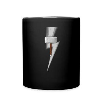 Der Hammer-Donner - Tasse einfarbig - Schwarz - Vorne
