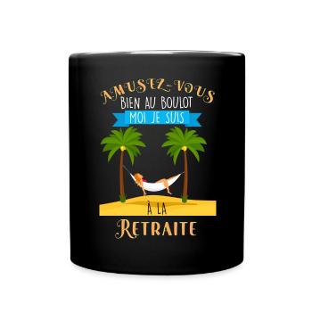 Femme Retraité Humour Pour Collègue - Mug uni - noir - Devant