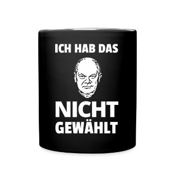 GEGEN SCHOLZ ANTI SPD T-SHIRT POLITIK GESCHENK - Tasse einfarbig - Schwarz - Vorne