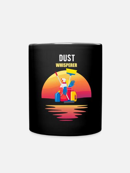 Reinigungskraft Putzfrau - Tasse einfarbig - Schwarz