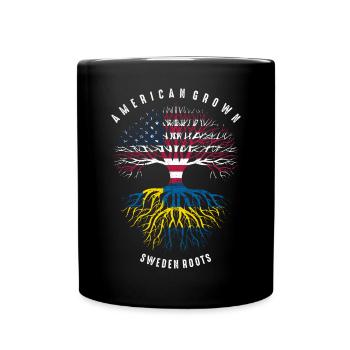 American Grown Sweden Roots - Tasse einfarbig - Schwarz - Vorne