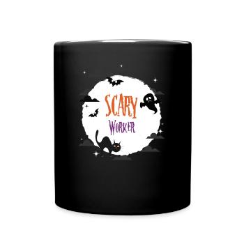 Travailleur effrayant - Mug uni - noir - Devant