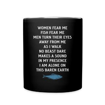 Fishing Angler Fishing Rod - Full Colour Mug - black - Front