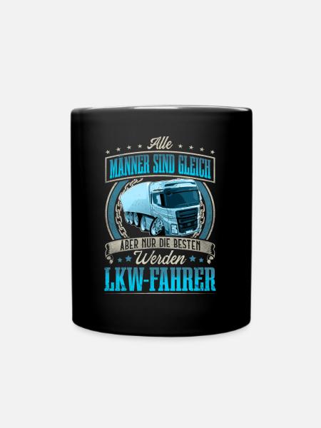 LKW Fahrer - Tasse einfarbig - Schwarz