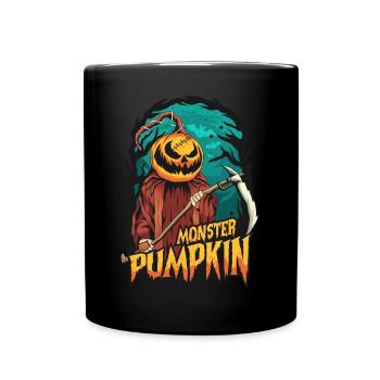Halloween Pumpkin Horror - Full Colour Mug - black - Front