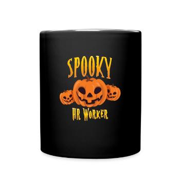 Travailleur RH effrayant - Mug uni - noir - Devant