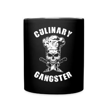 Kulinarischer Gangster Essen als hobby - Tasse einfarbig - Schwarz - Vorne
