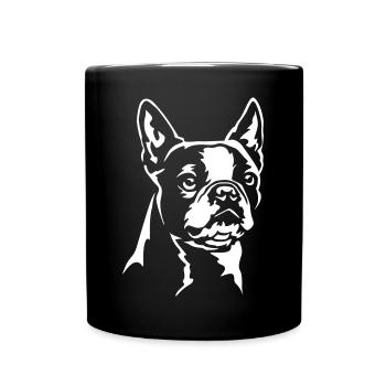 Boston Terrier Head "Black Edition" - Full Colour Mug - black - Front