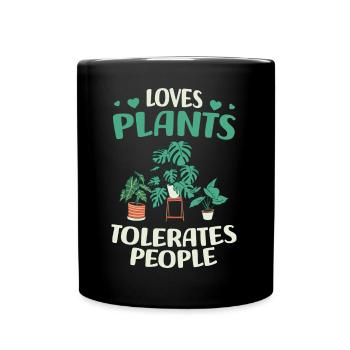 Hobbygärtner - Tasse einfarbig - Schwarz - Vorne