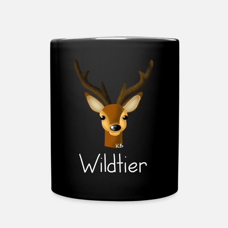 Wildtier - Tasse einfarbig - Schwarz