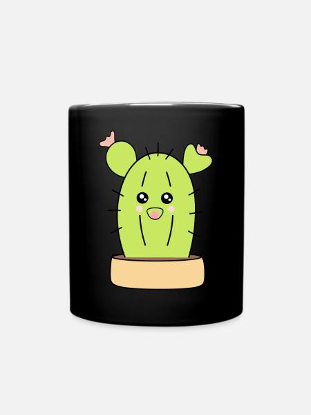 Cactus, cactus, plantes succulentes, plante mignonne - Mug uni - noir