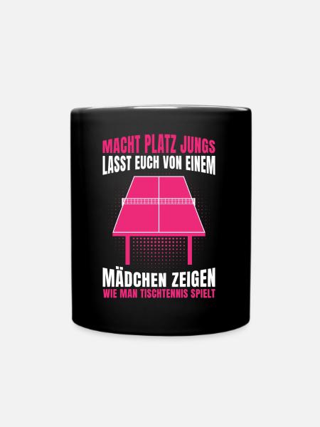 Tischtennis Tischtennisspielerin - Tasse einfarbig - Schwarz