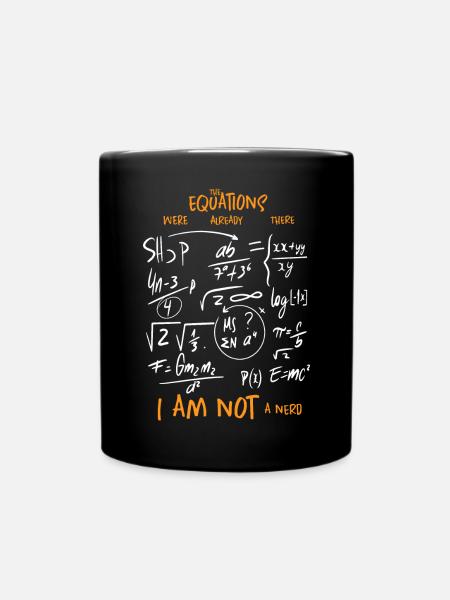 Mathematik Gleichungen - Tasse einfarbig - Schwarz