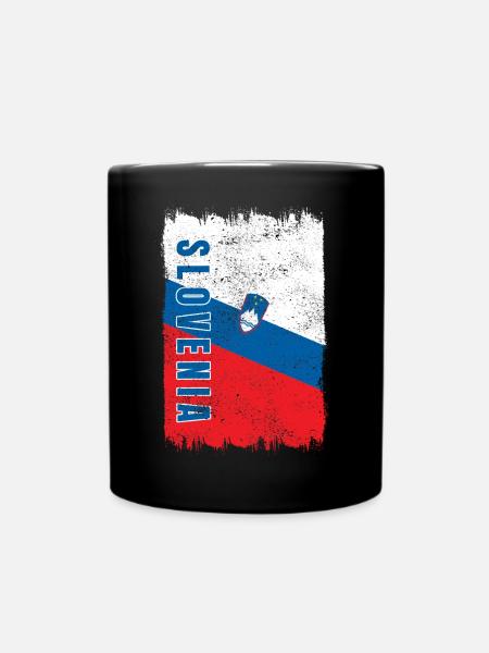 Slowenien Vintage Flagge - Tasse einfarbig - Schwarz