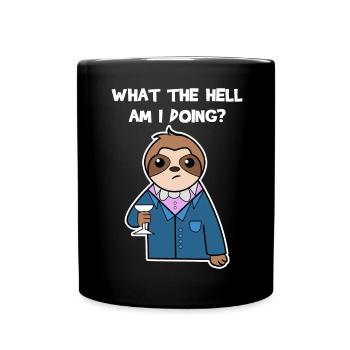 Animal Sloth Relax Jungle Dweller Statement - Full Colour Mug - black - Front