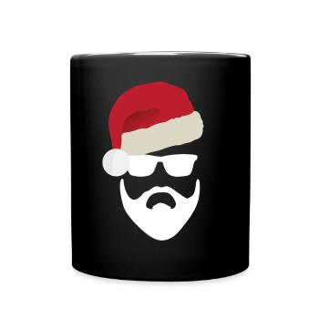 Nikolaus Bart Lunettes de soleil | Noël, Cadeau - Mug uni - noir - Devant