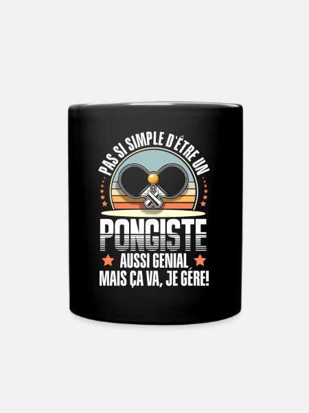 tennis de table - Mug uni - noir