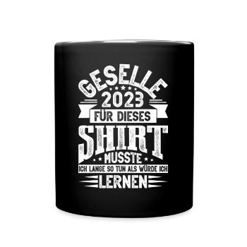 Geselle 2023 Gesellenprüfung - Tasse einfarbig - Schwarz - Vorne