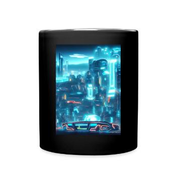 Cool Japanese World Japan Neon City - Tasse einfarbig - Schwarz - Vorne