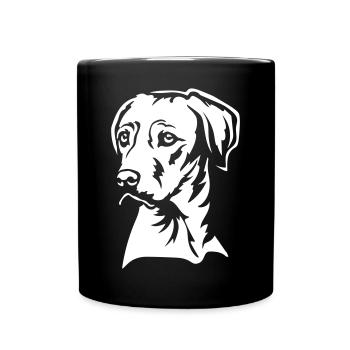 Rhodesian Ridgeback Head « Black Edition » - Mug uni - noir - Devant