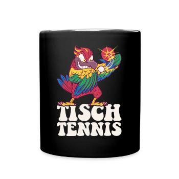 Table Tennis Parrot Outfit Table Tennis Bird - Full Colour Mug - black - Front