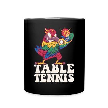 Ping Pong Perroquet Tenue Tennis de Table Oiseau - Mug uni - noir - Devant