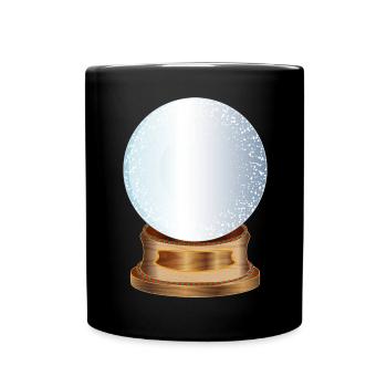 Boule à neige nostalgique vide à étiqueter - Mug uni - noir - Devant