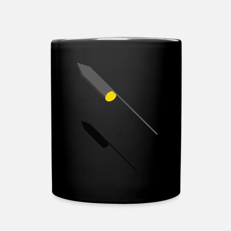 3D Rakete - Design - Tasse einfarbig - Schwarz