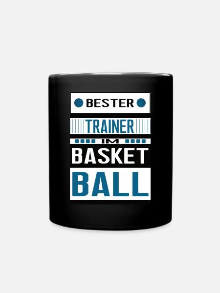 Basketball Trainer Basketballtrainer Teamcoach - Tasse einfarbig - Schwarz
