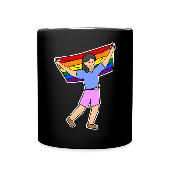 Parade Right-wing Gay Rainbow Flag Lgbt - Full Colour Mug - black - Front