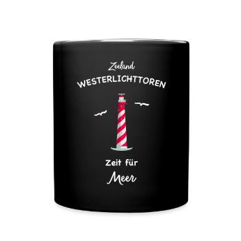 Zeeland, Leuchtturm Westerlichttoren, Niederlande - Tasse einfarbig - Schwarz - Vorne