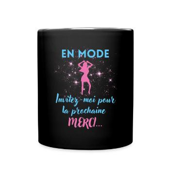 invitez moi pour la prochaine danse - Mug uni - noir - Devant