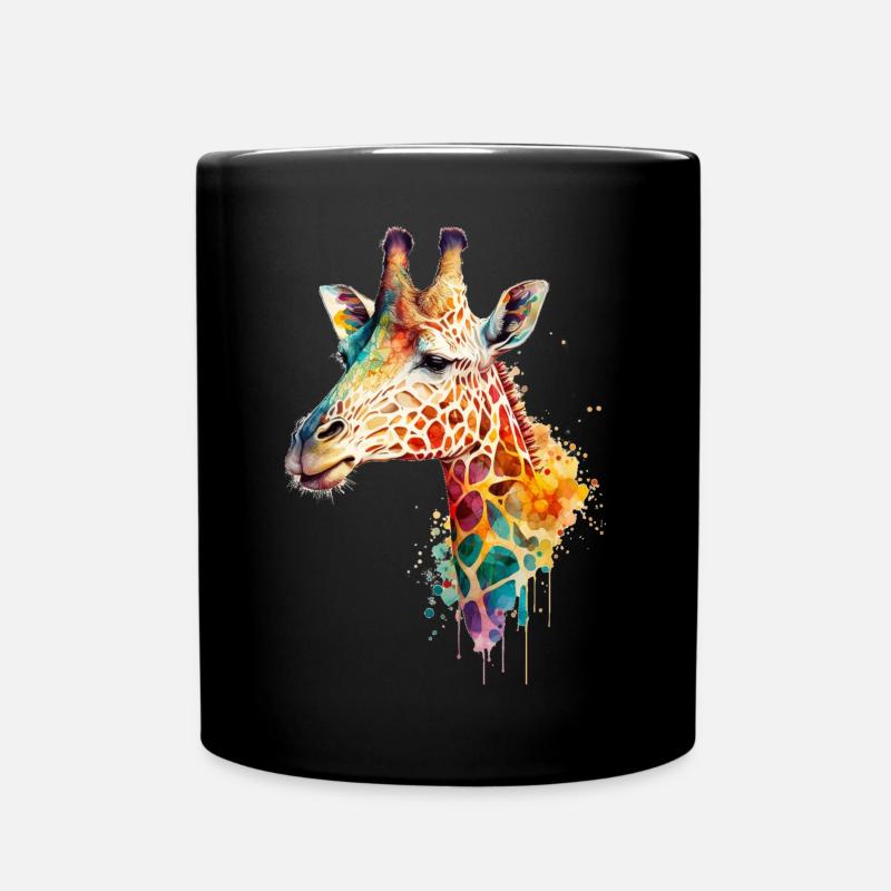 Giraffe - Tasse einfarbig - Schwarz