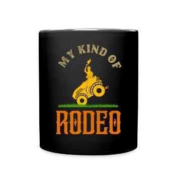 Tonte de pelouse Cowboy Mon genre de rodéo Drôle de pelouse - Mug uni - noir - Devant