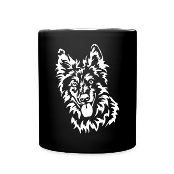 Tiger Kopf "Black Edition" - Tasse einfarbig - Schwarz - Vorne