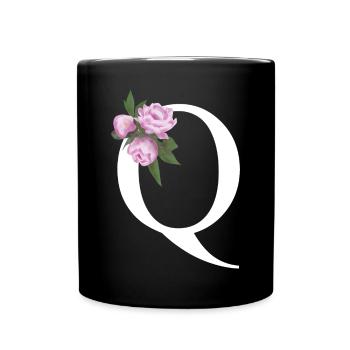 Q - Tasse einfarbig - Schwarz - Vorne