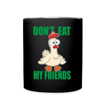 Vegan Tshirt für Veganer Sprüche Vegetarier - Tasse einfarbig - Schwarz - Vorne