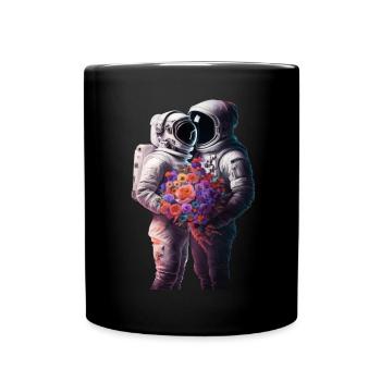 couple d'astronautes - Mug uni - noir - Devant