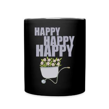 SCHUBKARREN HAPPY - Tasse einfarbig - Schwarz - Vorne