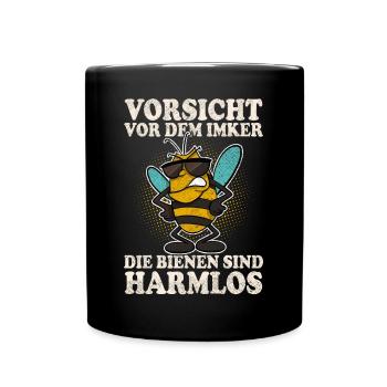 Imker Bienen Biene - Tasse einfarbig - Schwarz - Vorne